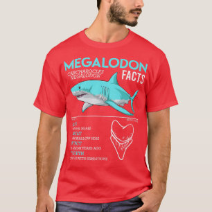Megalodon Facts Giant Diver Save the Shark T-shirt