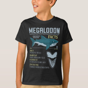 Megalodon feiten Meg prehistorische haaientand fos T-shirt