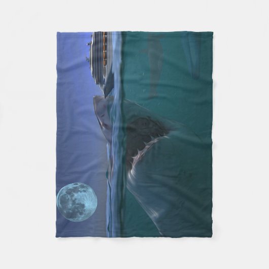 Megalodon Fleece Deken (Voorkant)