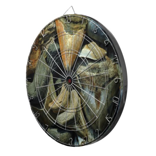 Megalodon Fossil Shark Teeth Dartboard Dartbord (Voorkant Rechts)