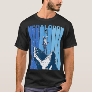 Megalodon Great White Shark Giant Shark Lover Dive T-shirt