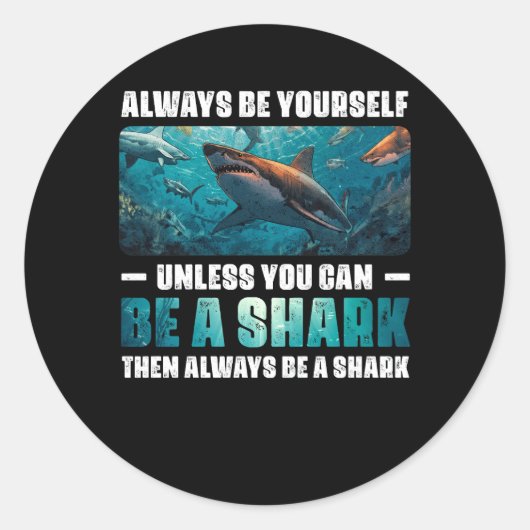 Megalodon haaien biologie oceaan altijd jezelf zij ronde sticker (Voorkant)