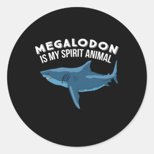 Megalodon is mijn geest dier Megalodon Ronde Sticker