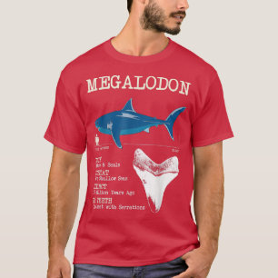 Megalodon Meg Facts Funny Prehistorische Megatooth T-shirt