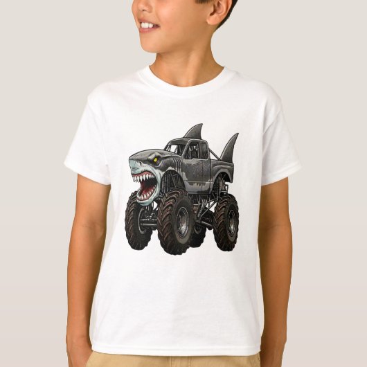 Megalodon Monster Truck  T-shirt (Voorkant)