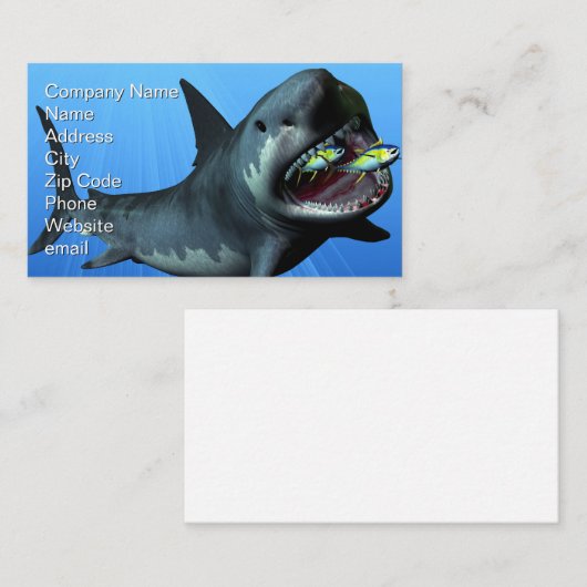 Megalodon Print Visitekaartje (Voorkant / Achterkant)