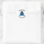 Megalodon Ronde Sticker (Tas)