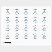 Megalodon Ronde Sticker (Vel)