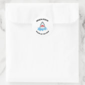 Megalodon Ronde Sticker (Tas)