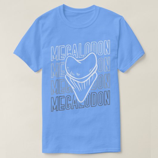 Megalodon Shark and Collectie Tooth Hunter T-shirt (Design voorkant)