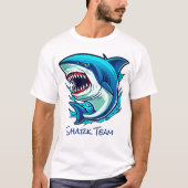 Megalodon Shark Cartoon T-shirt (Voorkant)