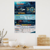 Megalodon Shark - Predator! 24x36 inch Poster (Keuken)