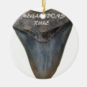 Megalodon Shark Tooth Keramisch Ornament (Voorkant)