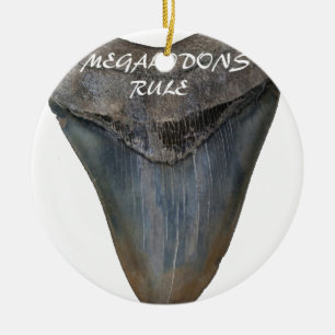 Megalodon Shark Tooth Keramisch Ornament