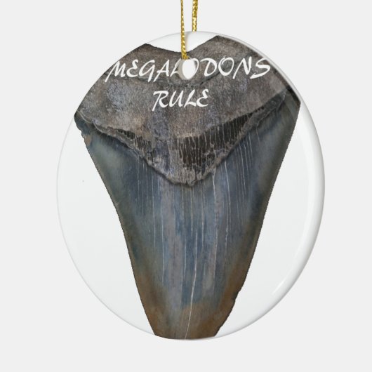 Megalodon Shark Tooth Keramisch Ornament (Links)