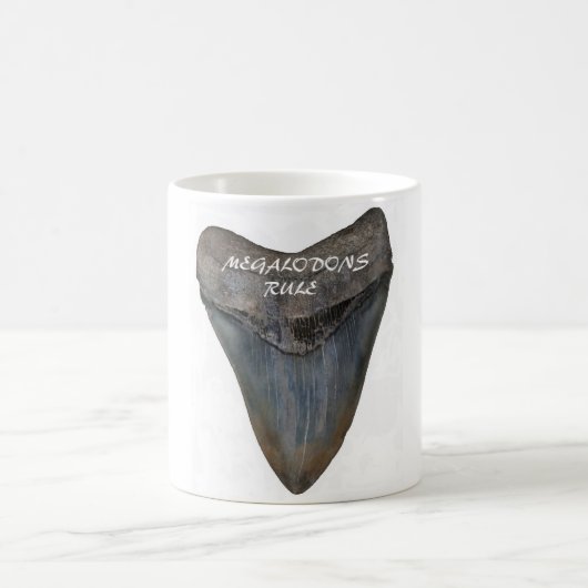 Megalodon Shark Tooth Koffiemok (Center)