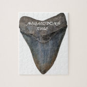 Megalodon Shark Tooth Legpuzzel (Verticaal)