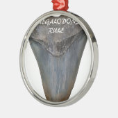 Megalodon Shark Tooth Metalen Ornament (Links)