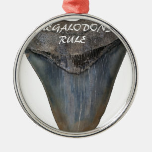 Megalodon Shark Tooth Metalen Ornament