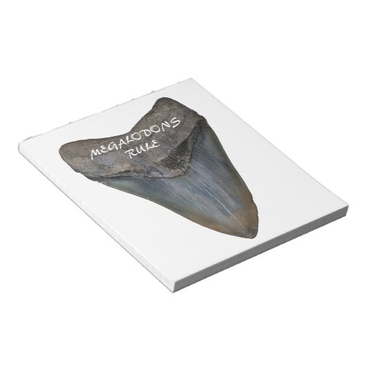 Megalodon Shark Tooth Notitieblok (Schuin)