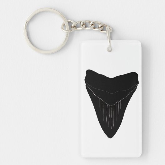 Megalodon Shark Tooth Sleutelhanger (Voorkant)