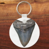 Megalodon Shark Tooth Sleutelhanger (Voorkant)