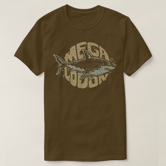 Megalodon SharkPrehistorische Oceaan T-shirt (Design voorkant)
