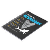Megalodon shirt met grote gave voor liefhebbers va notitieboek (Linkerzijde)