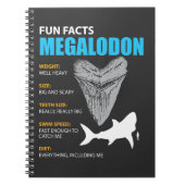 Megalodon shirt met grote gave voor liefhebbers va notitieboek (Voorkant)