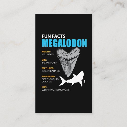 Megalodon shirt met grote gave voor liefhebbers va visitekaartje (Voorkant)