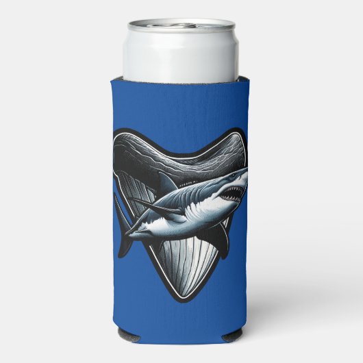 Megalodon tand seltzer blikjeskoeler (Seltzer Achterkant)