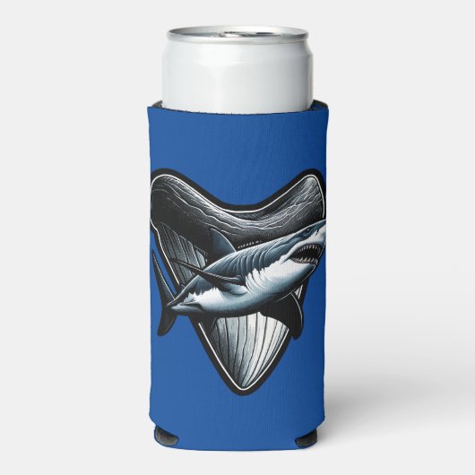 Megalodon tand seltzer blikjeskoeler (Seltzer Voorkant)