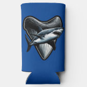 Megalodon tand seltzer blikjeskoeler (Achterkant)