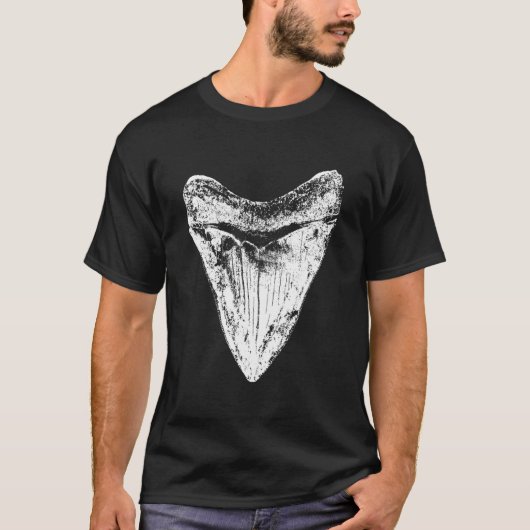 Megalodon Tooth Shark Meg Sharks Fossil Th T-shirt (Voorkant)