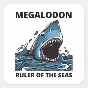 Megalodon Vierkante Sticker