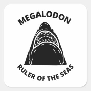 Megalodon Vierkante Sticker