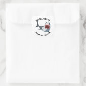 Megalodon vierkante sticker (Tas)