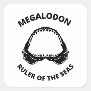 Megalodon Vierkante Sticker