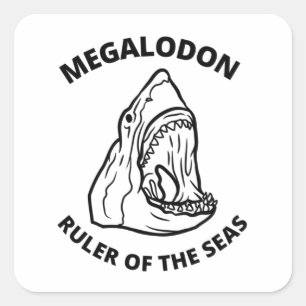 Megalodon Vierkante Sticker