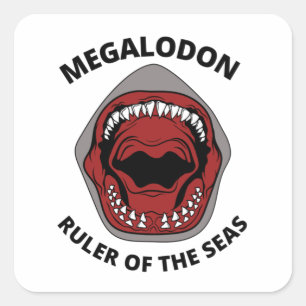Megalodon Vierkante Sticker