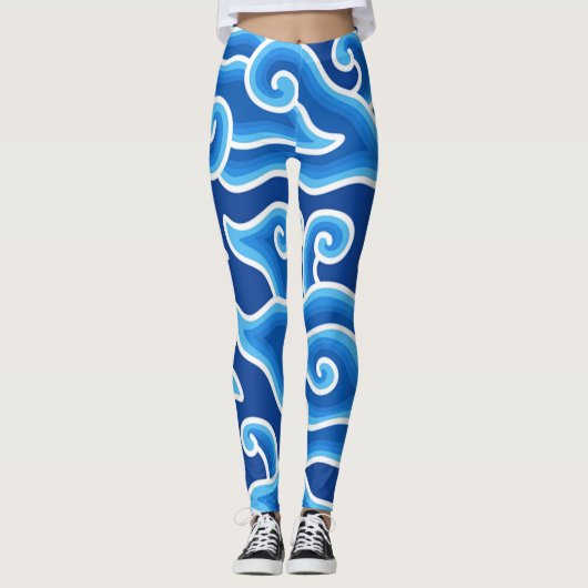 Megamendung-Batik-Pattern-| Zazzle_Growshop. Leggings (Voorkant)