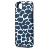 Megan Adams Animal Print Ikat Navy Case-Mate iPhone Case (Achterkant Links)