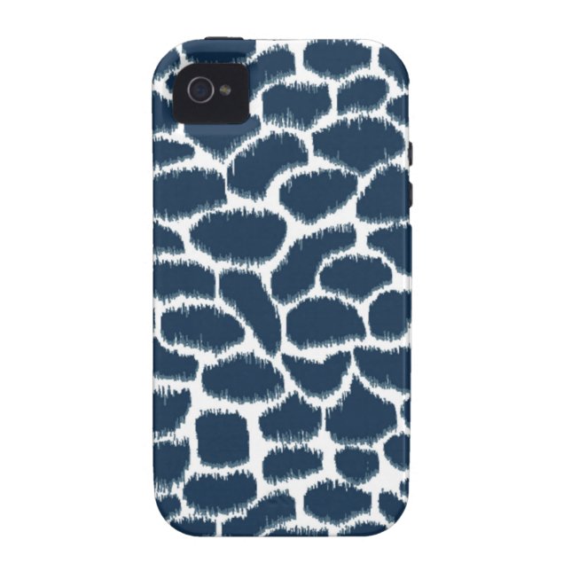 Megan Adams Animal Print Ikat Navy Case-Mate iPhone Case (Achterkant)