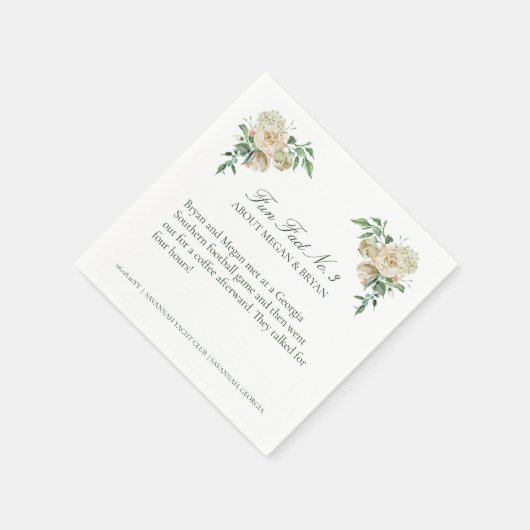 Megan Bruiloft Receptie Leuke Feiten No. 3 Cocktai Servet (Hoek)