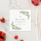 Megan Christelijk Cross Groen Bruiloft Cocktail Servet (Insitu)