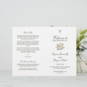 Megan Christelijk Cross Wedding Ceremony Programma (Staand voorkant)