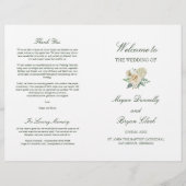 Megan Christelijk Folded Wedding Ceremonony Progra (Voorkant)