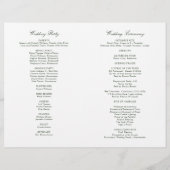 Megan Christelijk Wedding Ceremony Program (Achterkant)