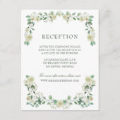 Megan Eenvoudig groen Bruiloft Receptie Enclosure Informatiekaartje (Voorkant)