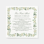 Megan Elegant Bruiloft Receptie Leuke Feiten Cockt Servet (Voorkant)